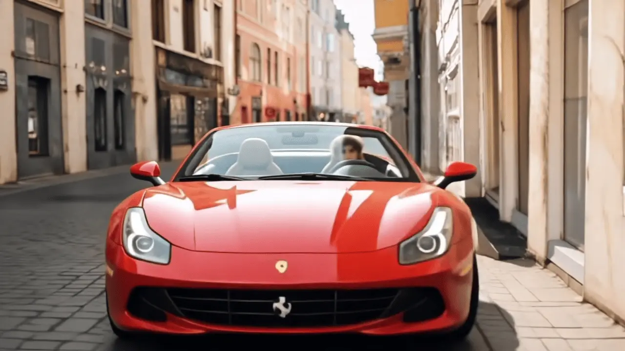 Ferrari Drive-Off AI Video Generator
