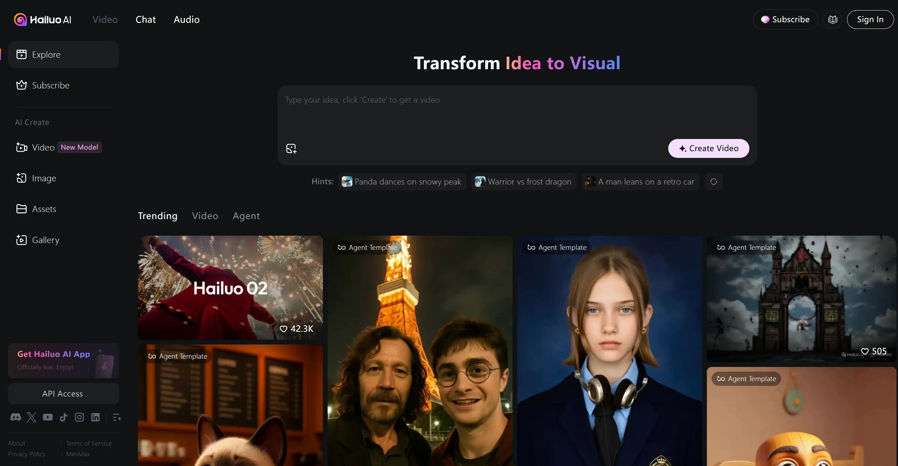 Hailuo AI video generator