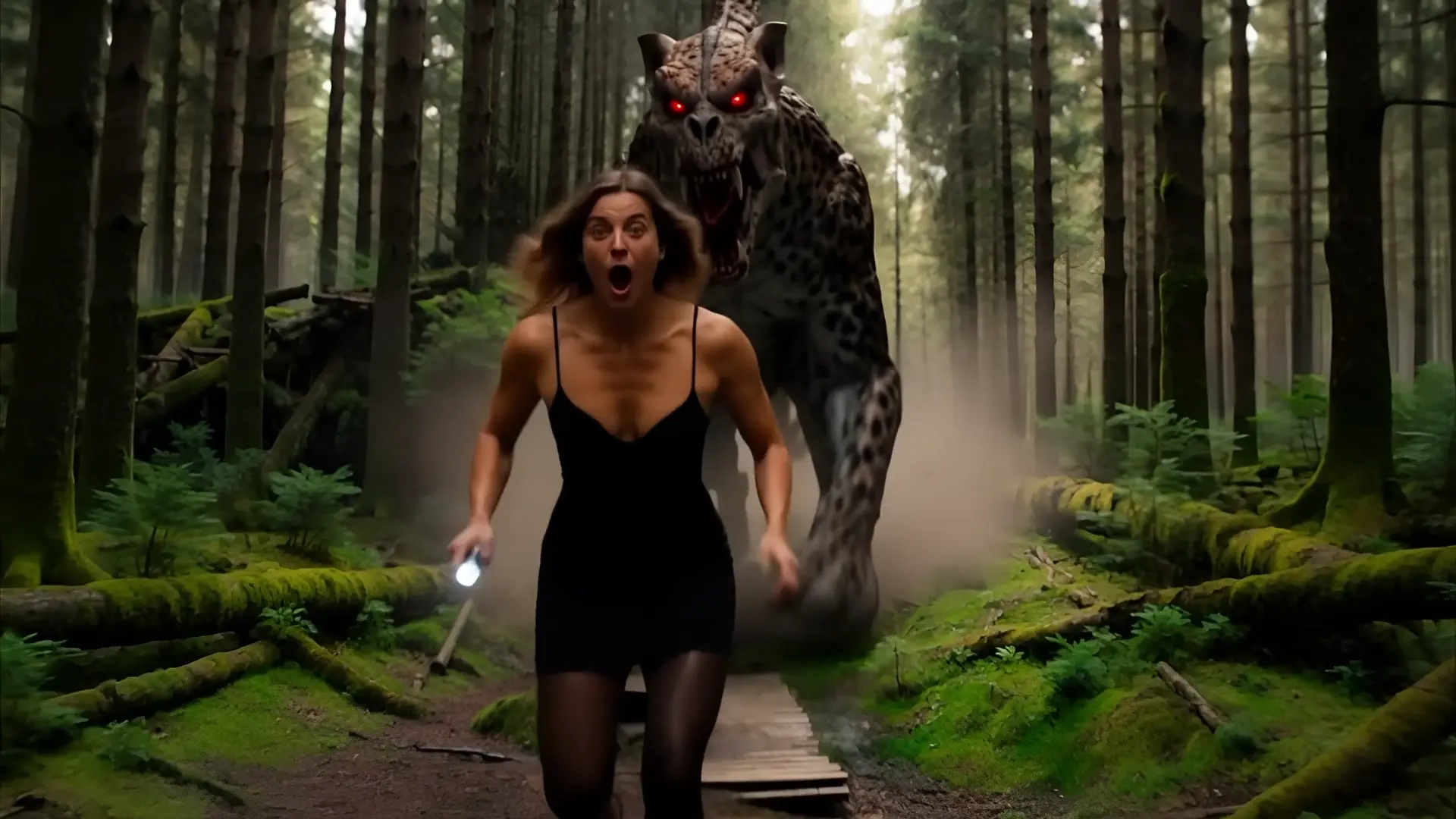 Jungle Monster Chase AI Video Generator